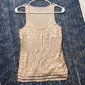 Express lace embellished tank